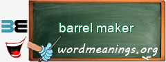 WordMeaning blackboard for barrel maker